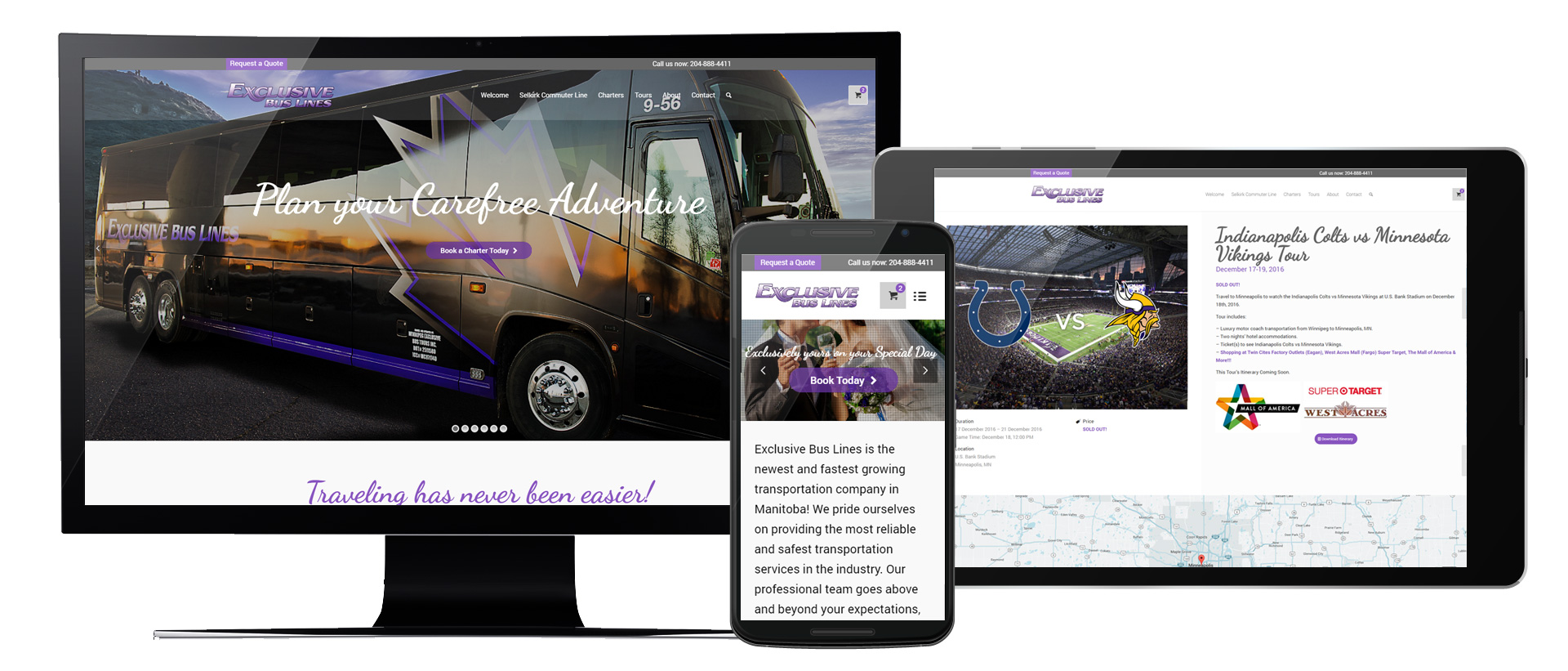 Exclusive Bus Lines Website Development