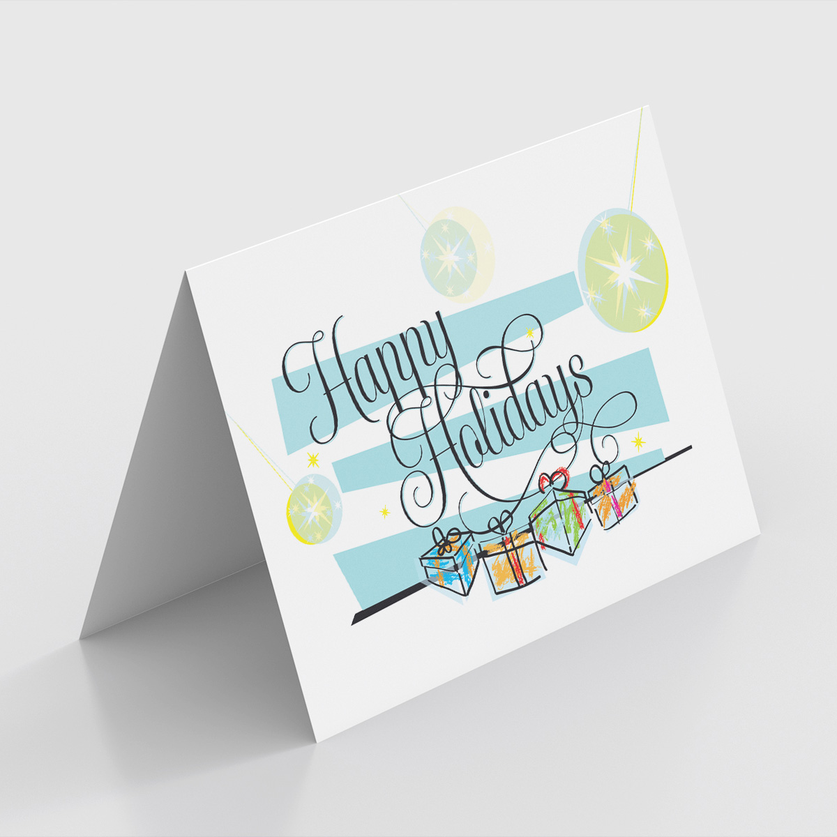 Happy Holidays Tent Card