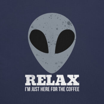 lax I'm Just Here for the Coffee Graphic Tee - Navy