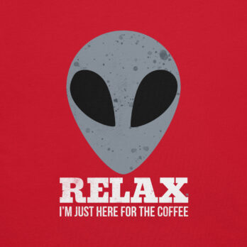 lax I'm Just Here for the Coffee Graphic Tee - Red